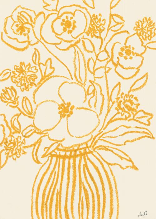 Poster 30 x 40 cm - La Poire - Yellow Flowers I