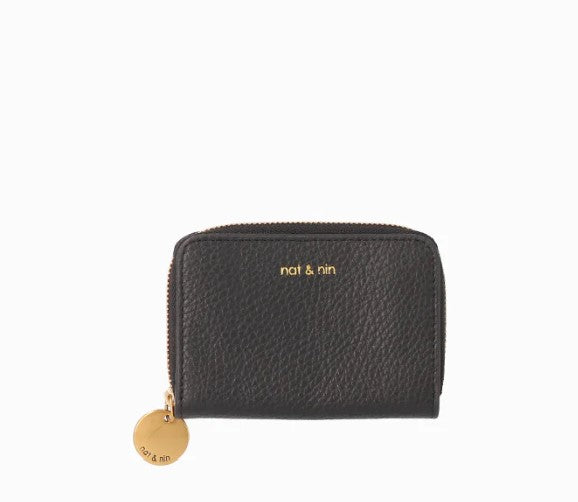 Portefeuille Pia - Noir grainé