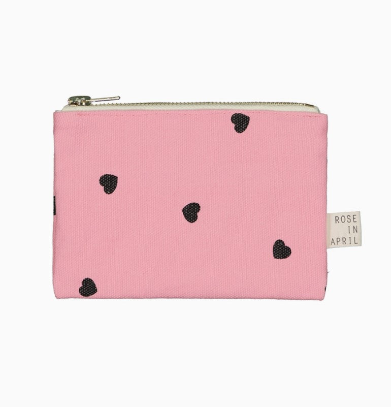 Porte-monnaie Marie imprimé coeur - Strawberry