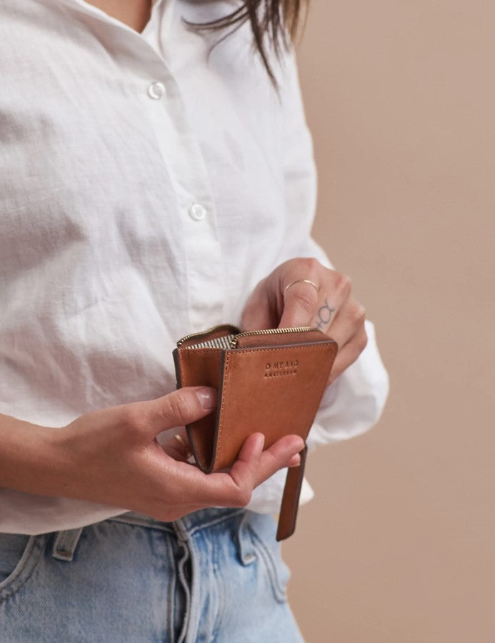 Coco Coin Purse - Cognac Classic Leather
