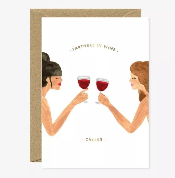 Carte A6 avec enveloppe - Partners in wine