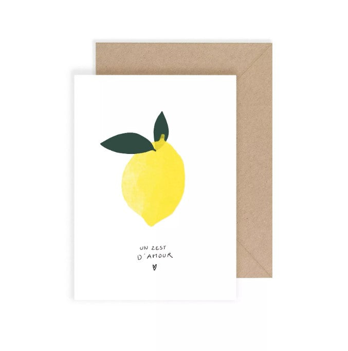 Carte avec enveloppe - Un "Zest" d'Amour