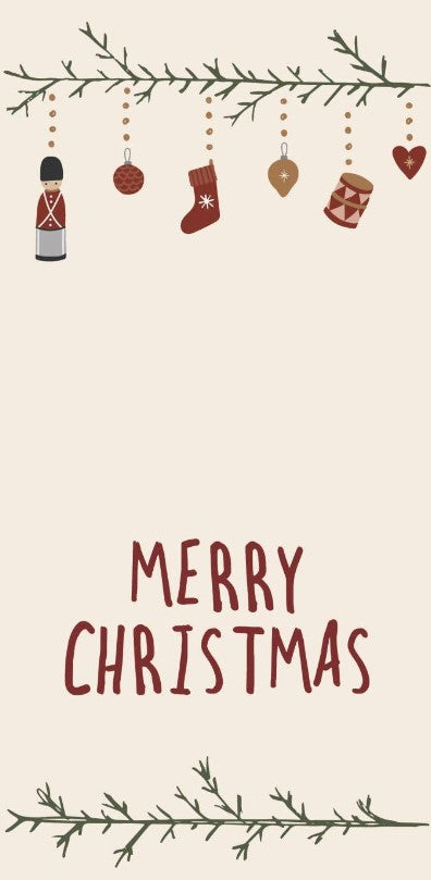 Serviettes en papier - Merry Christmas and Christmas garland - 16 pces - 95951-00