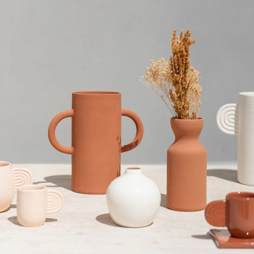 Vase Totem en céramique Mediterranea - Terracotta