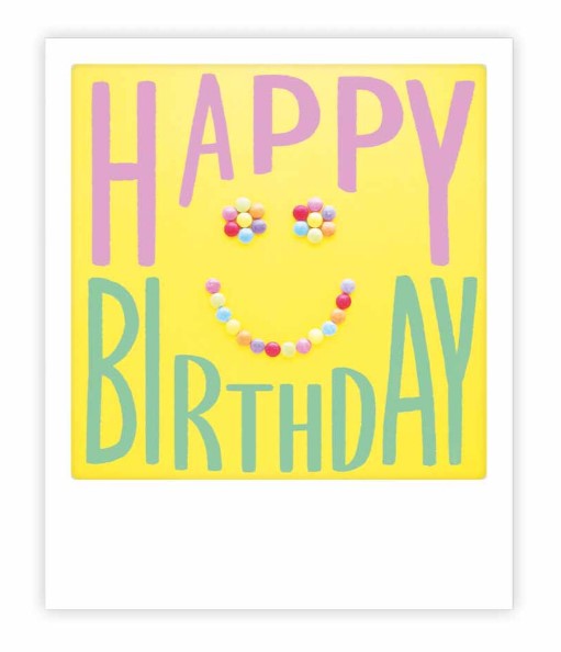 Carte postale - happy birthday smiley - ZG1549EN