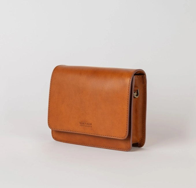 Sac Audrey Mini - Cuir Classique à Carreaux Cognac