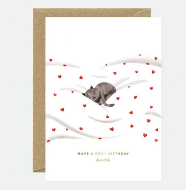 Carte A6 avec enveloppe - Cosy Cat