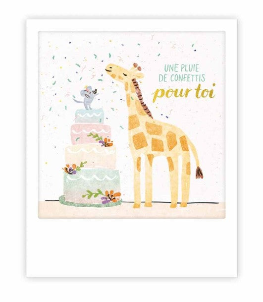Mini carte postale - Une pluie de confettis - MP1060FR