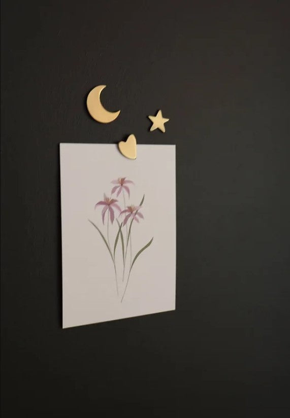 Mini Bijou mural en laiton - Lune