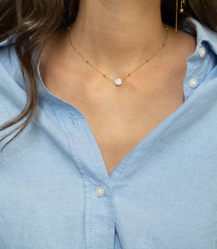 Collier Soen - Nacre blanche