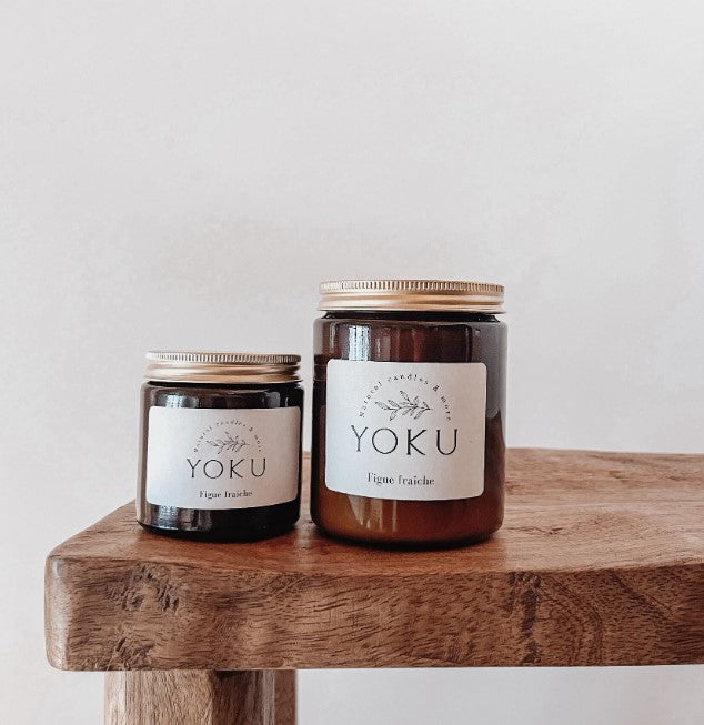 Bougie ambré - 120ml - Figue fraiche