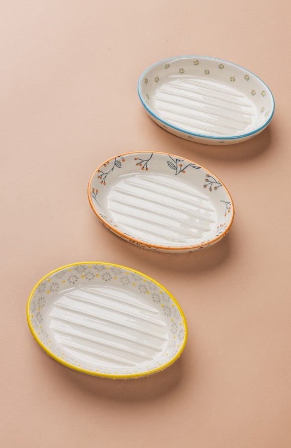 Soap Dish - traditional - jaune - POR703