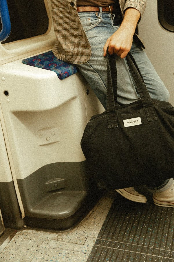 Célestins - The 24h bag en coton recyclé - Smokey Black - Automne 2024