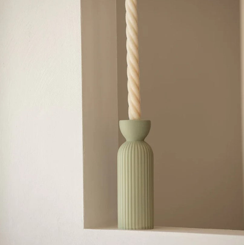 Bougeoir / vase en céramique Lus - medium - Vert
