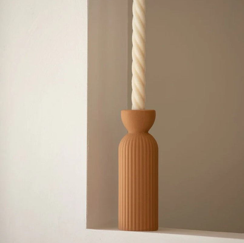 Bougeoir / vase en céramique Lus - medium - Miel