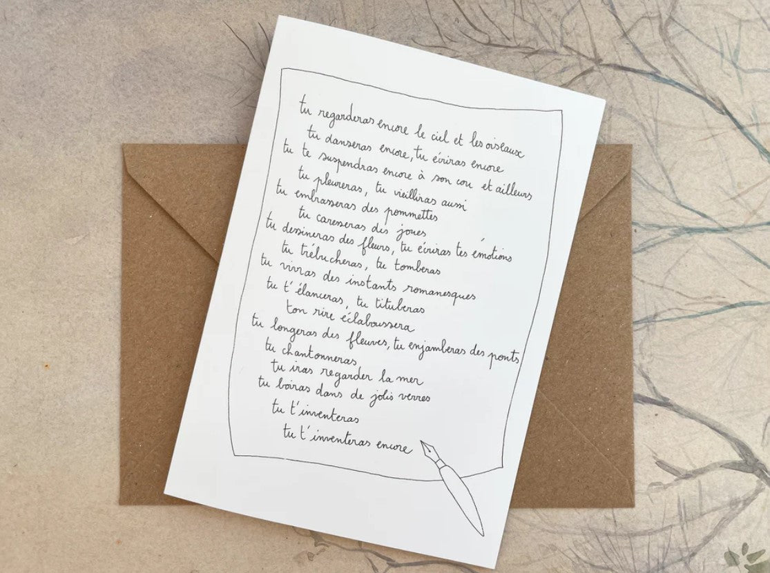 Carte Postale Double - Lettre