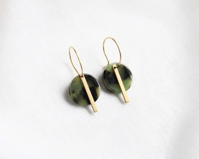 Boucles d'oreilles Lore - kaki - G093