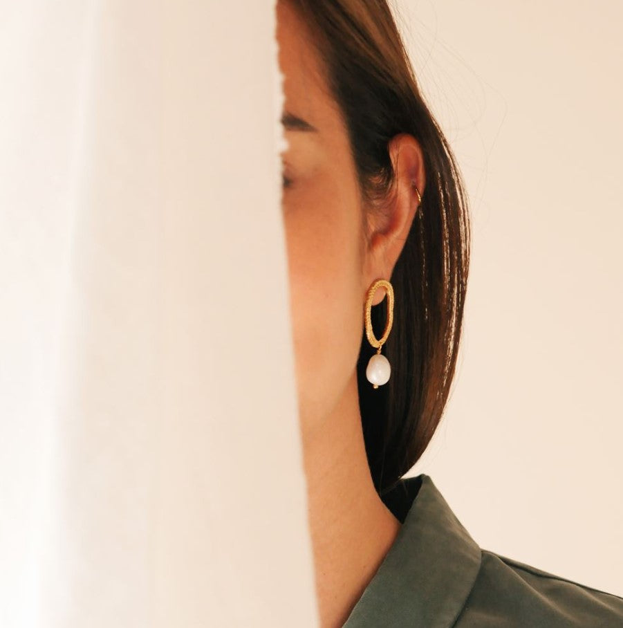 Boucles d'oreilles Alex - perle d'eau douce - 10919 - Amulette