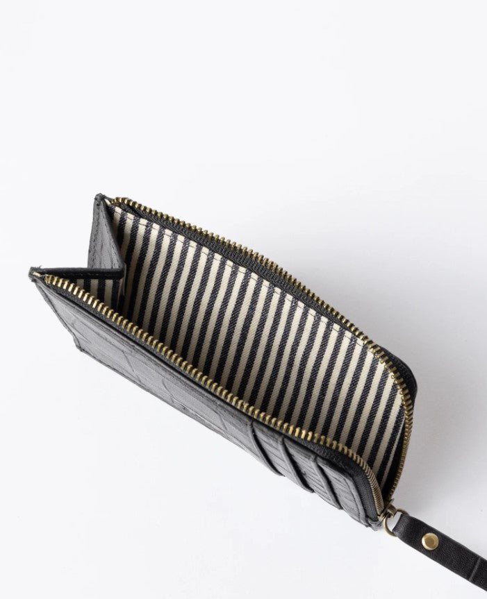 Lola Coin Purse - Croco Black