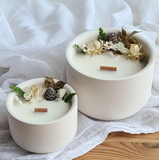 Bougie fleurie - Magie de Noël - Small