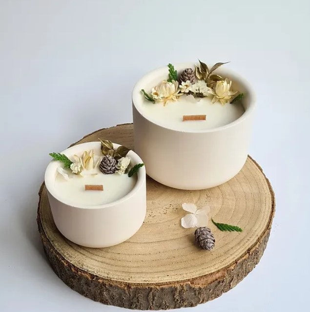 Bougie fleurie - Magie de Noël - Small