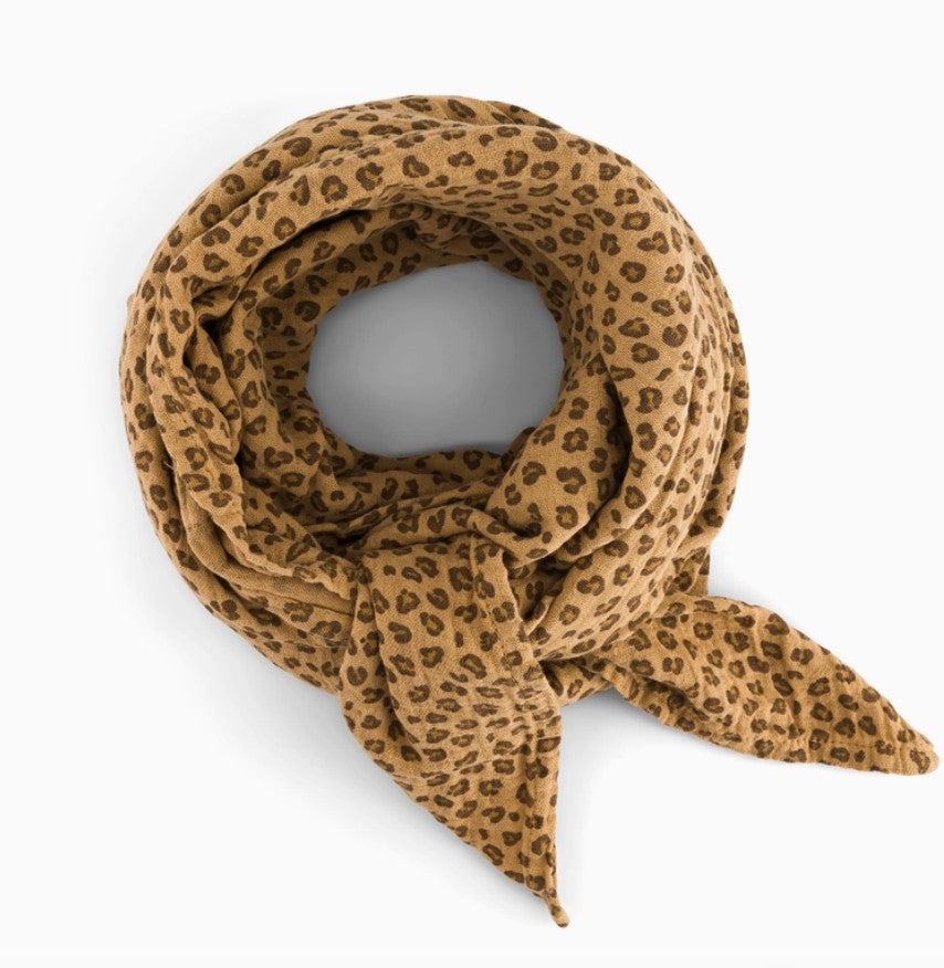 Foulard Bianca - Mini Léopard - Café