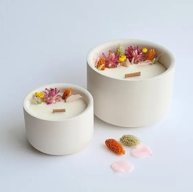 Bougie fleurie - Agrumes - Small