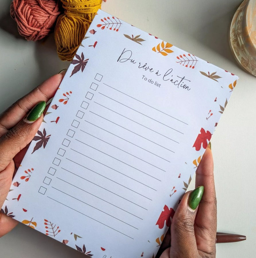 To-Do List - A5 - Automne - Blanc