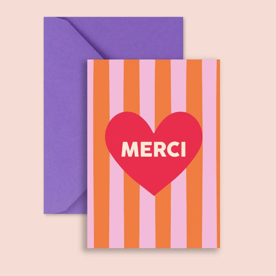 Carte avec enveloppe - Merci