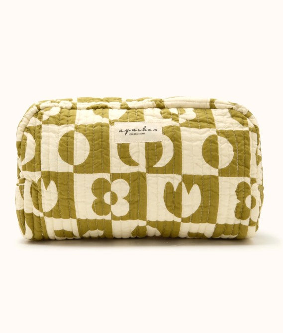 Trousse Gayane - Damier - Tobacco