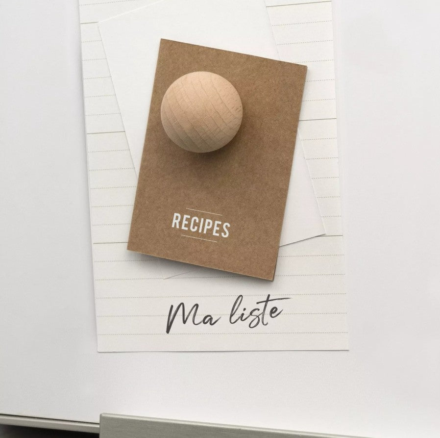 Pack de 6 petites boules magnétiques en bois naturel