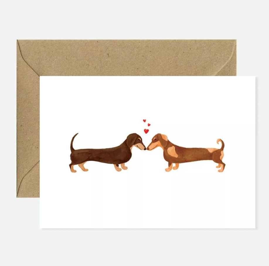 Carte A6 avec enveloppe - Dachshunds Lovers