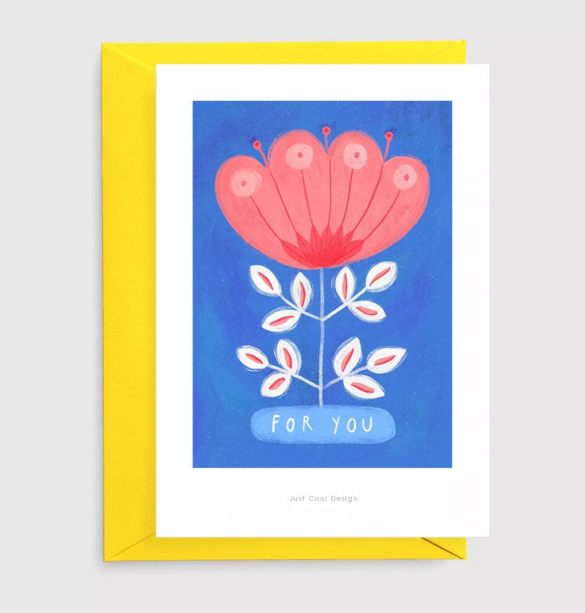 Carte postale avec enveloppe - Flower For You