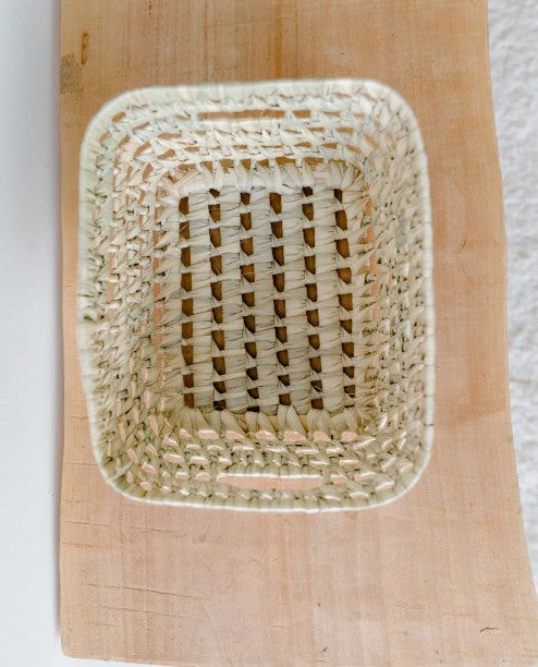 Corbeille roseau haute - rectangulaire