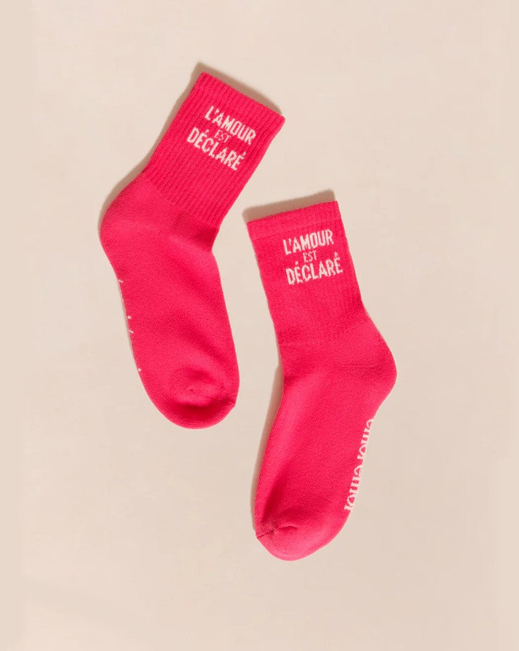 Chaussettes - L'amour est déclaré - 36/40 - rose