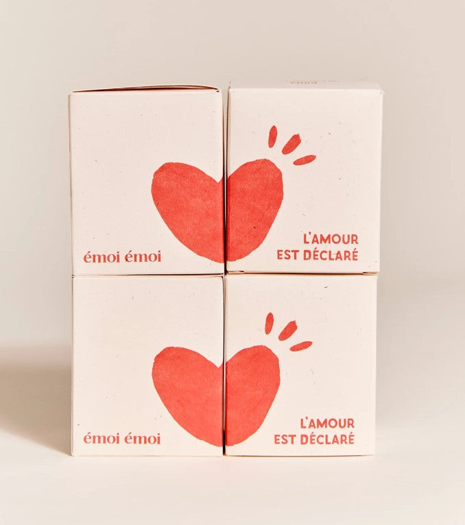 Bougie tasse - L'amour est déclaré - rouge