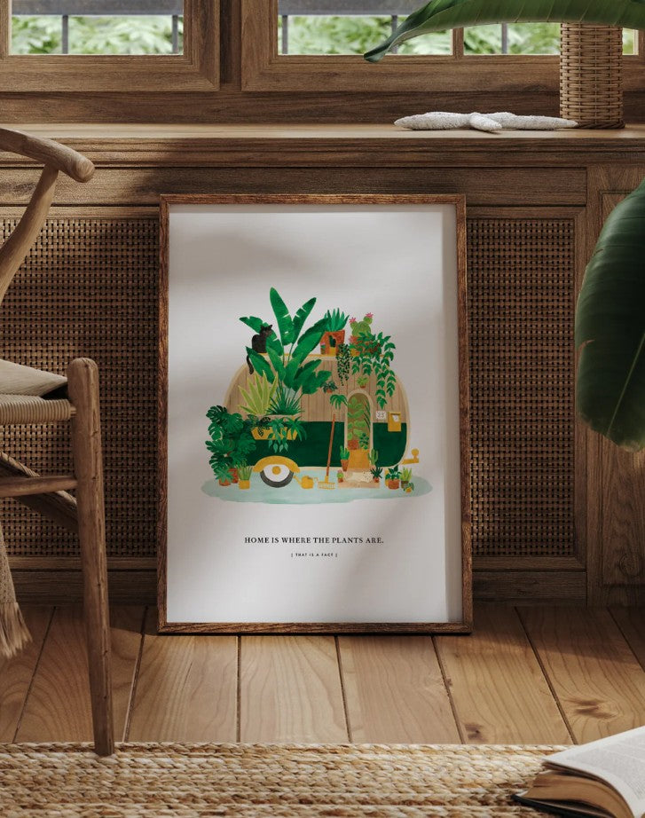 Affiche décorative - Medium - Home is where the plants are - 30x40 cm
