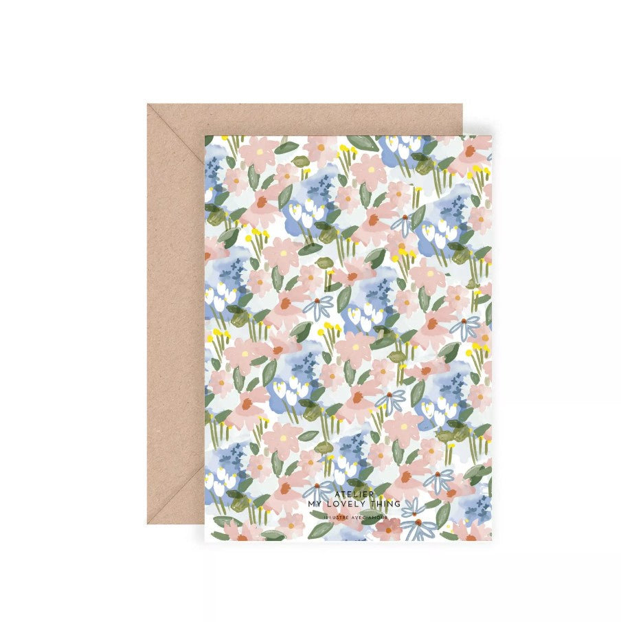 Carte double avec enveloppe - Merci - Parenthèse florale