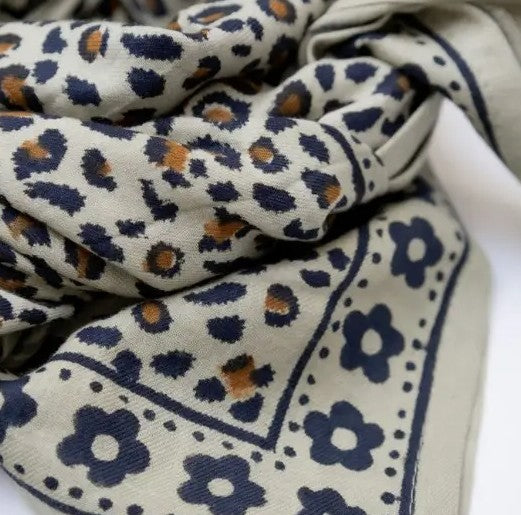 Foulard léopard - Léo kaki