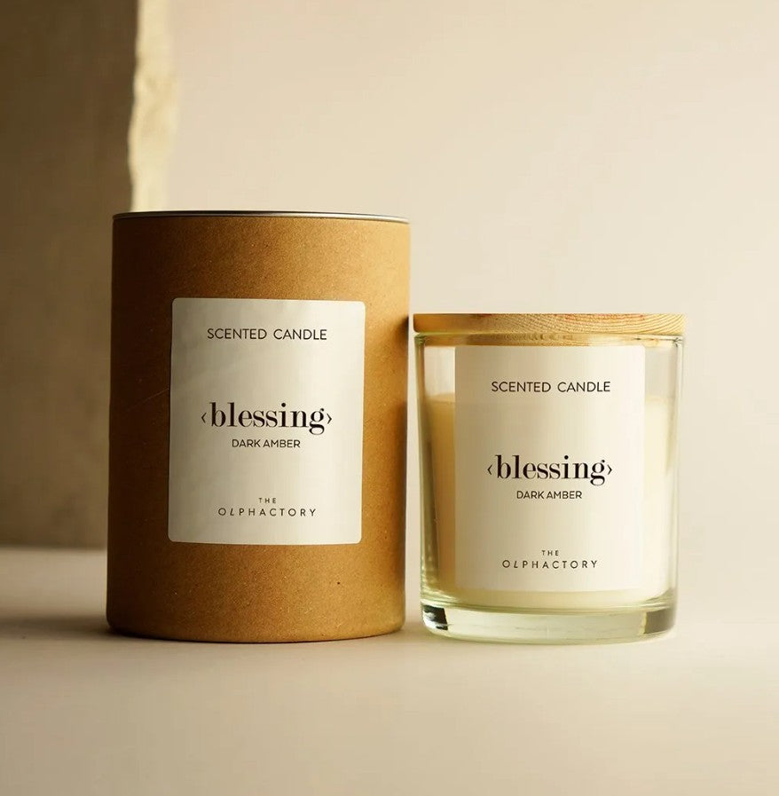 Bougie en verre 200g - Blessing - Dark Amber