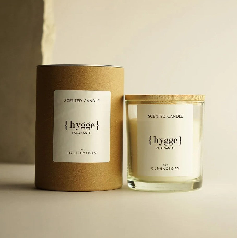 Bougie en verre 200g - Hygge - Palo Santo