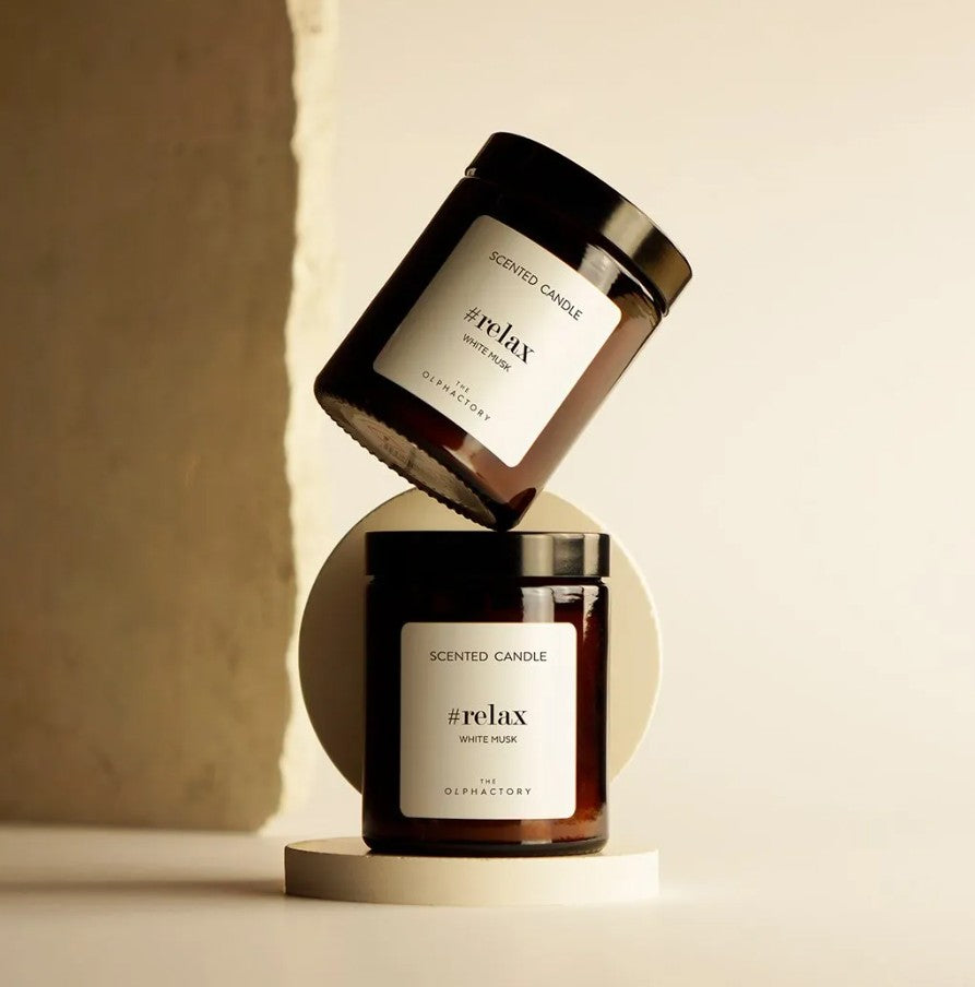 Bougie en verre 135g - Relax - White Musk