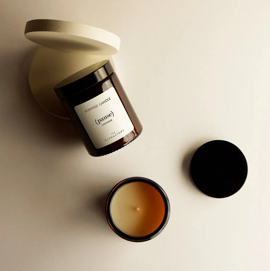 Bougie en verre 135g - Pause - Cashmere