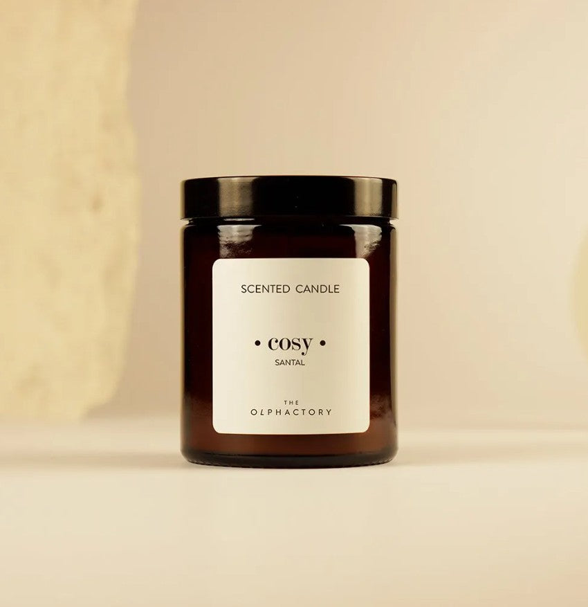 Bougie en verre 135g - Cosy - Santal
