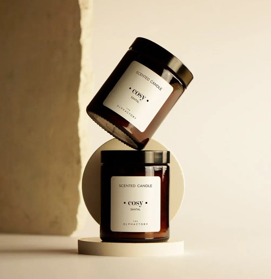 Bougie en verre 135g - Cosy - Santal