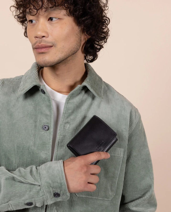 Ollie Wallet - Black Classic Leather