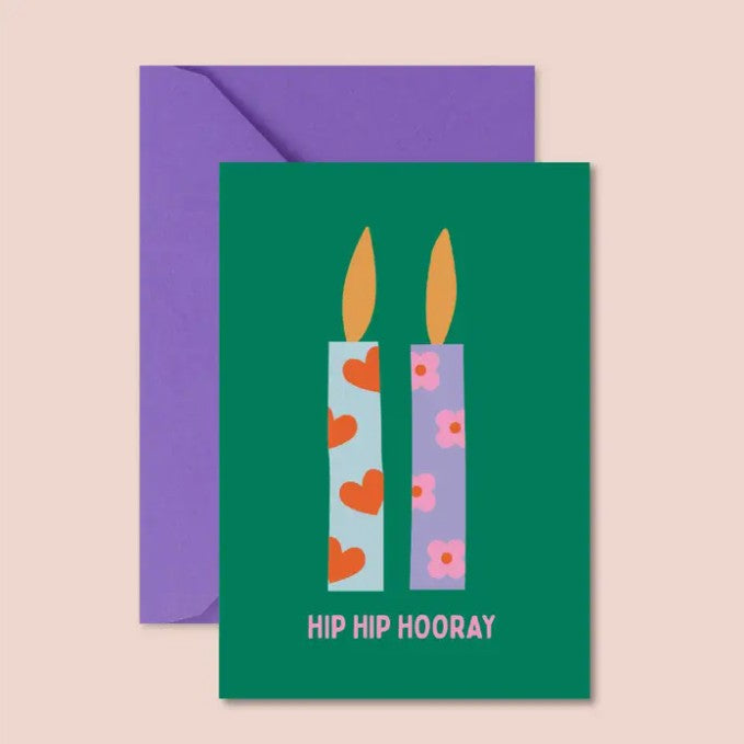 Carte avec enveloppe - Hip Hip Hooray