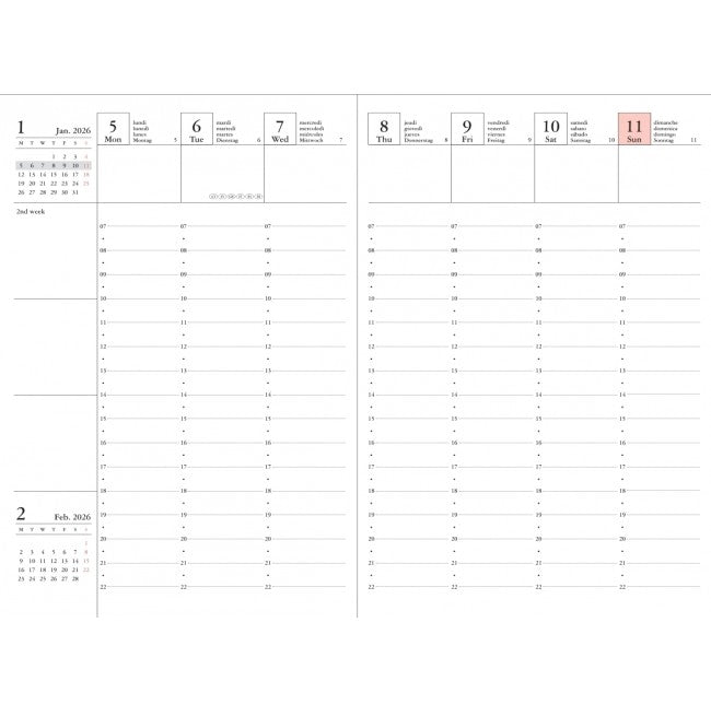 Agenda Mountain A5 2025-2026 - Green