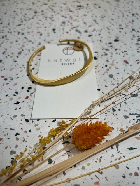 Bracelet - messing - oval plat