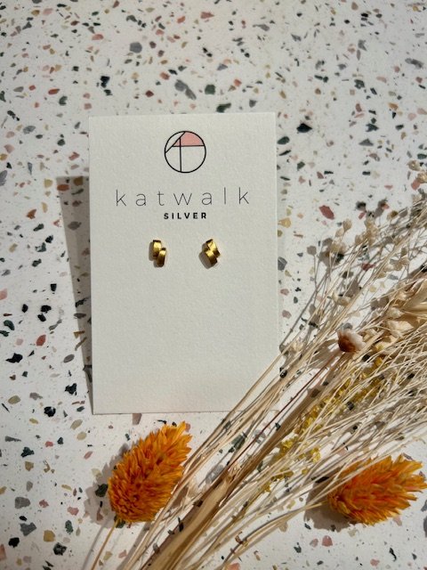 Boucles d'oreilles - or - 2 piecettes collées
